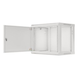 Szafa instalacyjna Rack wisząca 19" 9U 600x450 szara drzwi m… | PartsPC.pl