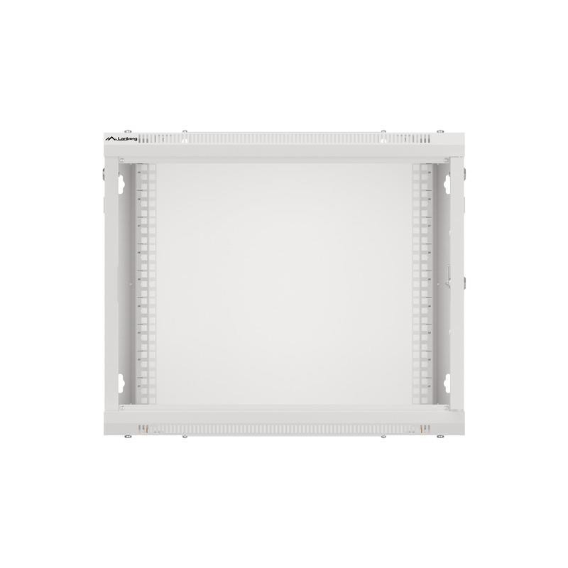 Szafa instalacyjna Rack wisząca 19" 9U 600x450 szara drzwi m… | PartsPC.pl