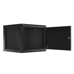 Szafa instalacyjna Rack wisząca 19" 9U 600x600 czarna drzwi … | PartsPC.pl