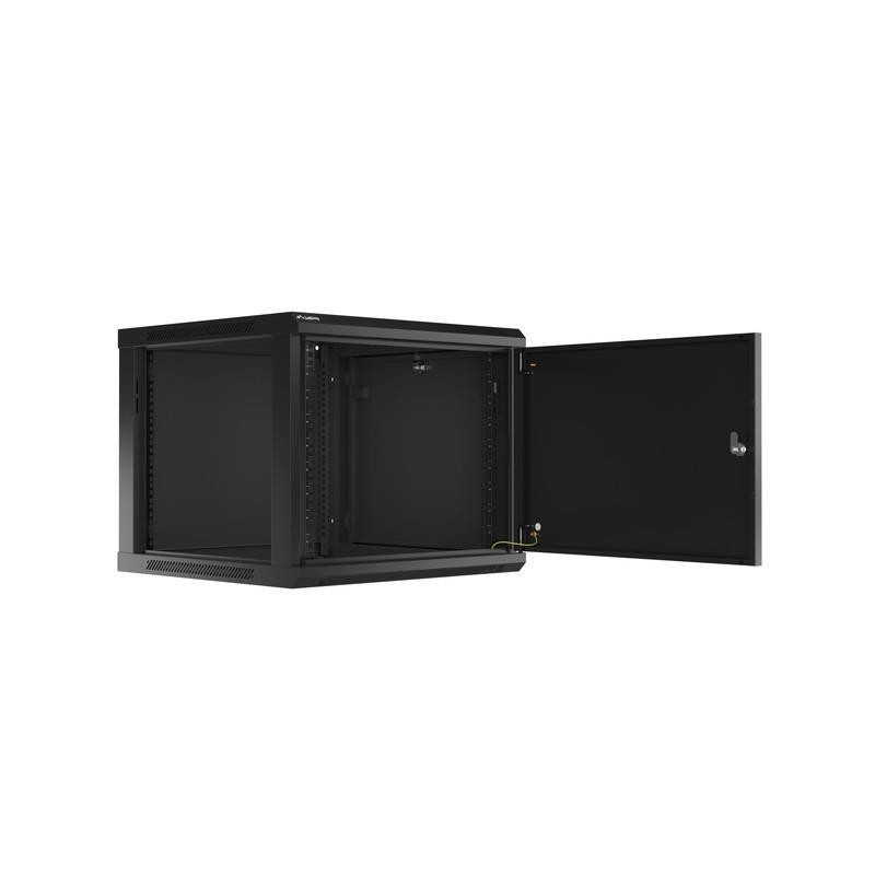 Szafa instalacyjna Rack wisząca 19" 9U 600x600 czarna drzwi … | PartsPC.pl