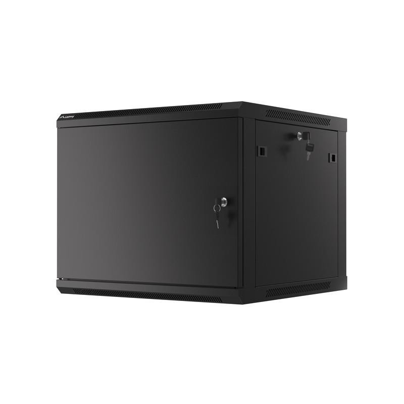 Szafa instalacyjna Rack wisząca 19" 9U 600x600 czarna drzwi … | PartsPC.pl