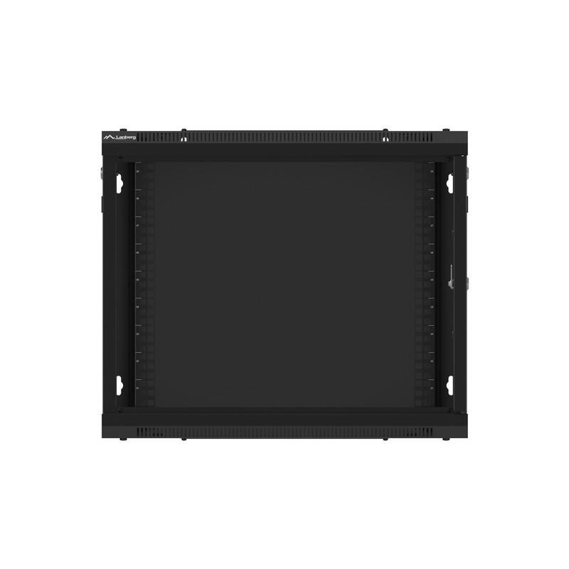 Szafa instalacyjna Rack wisząca 19" 9U 600x600 czarna drzwi … | PartsPC.pl