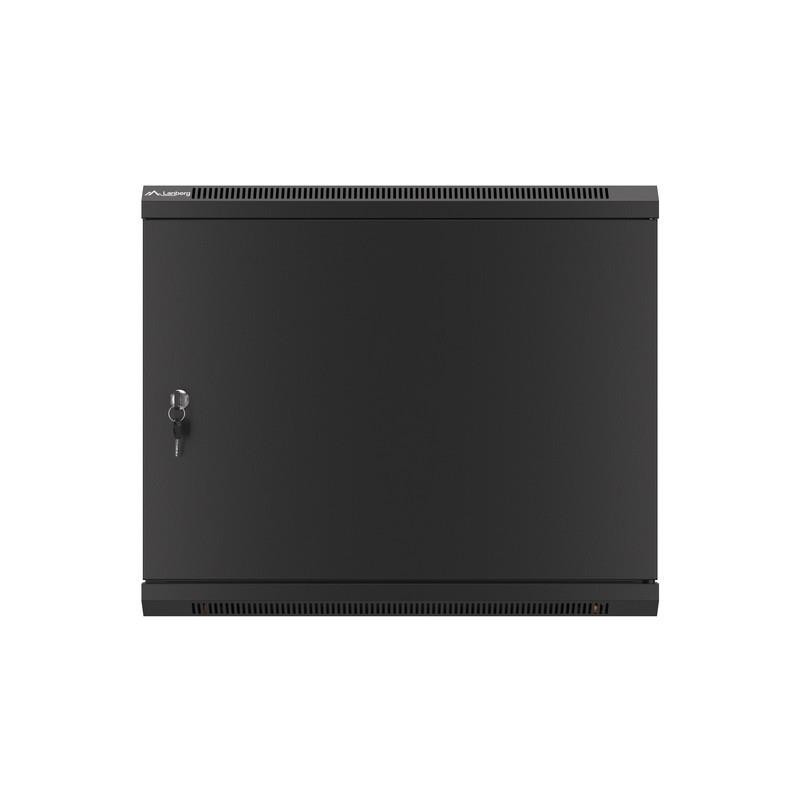 Szafa instalacyjna Rack wisząca 19" 9U 600x600 czarna drzwi … | PartsPC.pl