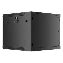 Szafa instalacyjna Rack wisząca 19" 9U 600x600 czarna drzwi … | PartsPC.pl