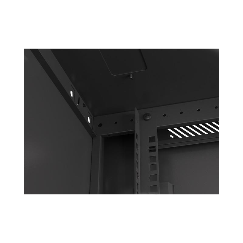 Szafa instalacyjna Rack wisząca 19" 9U 600x600 czarna drzwi … | PartsPC.pl