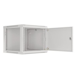 Szafa instalacyjna Rack wisząca 19" 9U 600x600 szara drzwi m… | PartsPC.pl