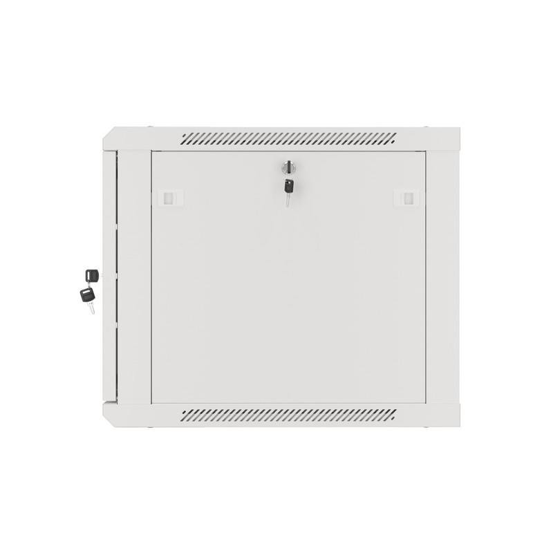 Szafa instalacyjna Rack wisząca 19" 9U 600x600 szara drzwi m… | PartsPC.pl
