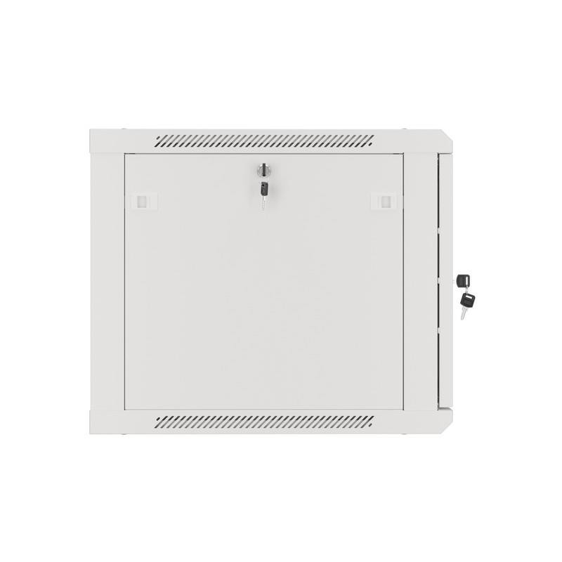 Szafa instalacyjna Rack wisząca 19" 9U 600x600 szara drzwi m… | PartsPC.pl