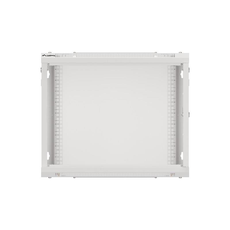 Szafa instalacyjna Rack wisząca 19" 9U 600x600 szara drzwi m… | PartsPC.pl