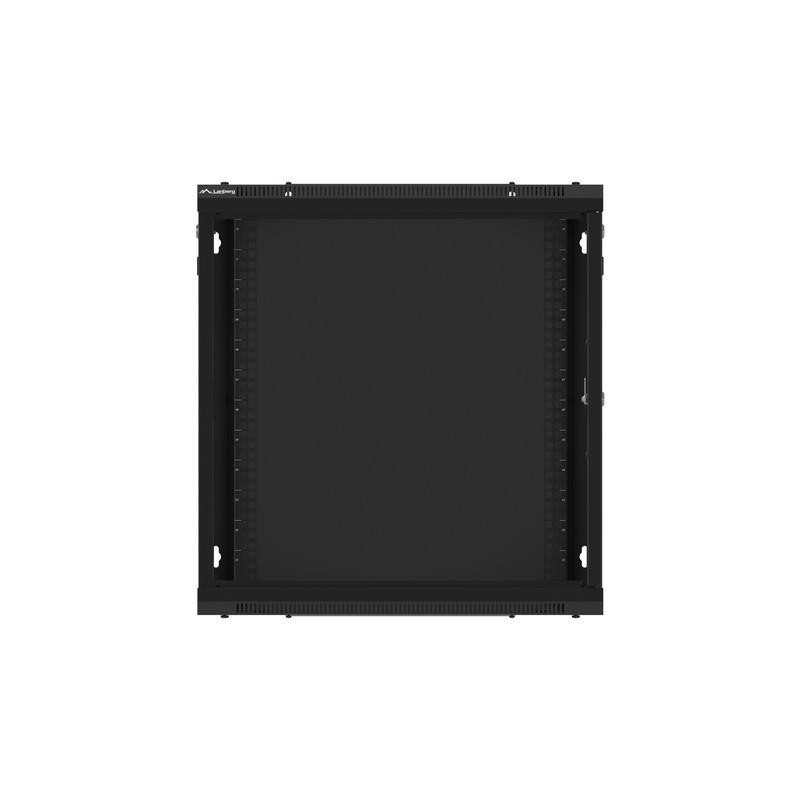 Szafa instalacyjna Rack wisząca 19" 12U 600x450 czarna drzwi… | PartsPC.pl