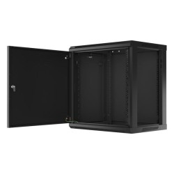 Szafa instalacyjna Rack wisząca 19" 12U 600x450 czarna drzwi… | PartsPC.pl