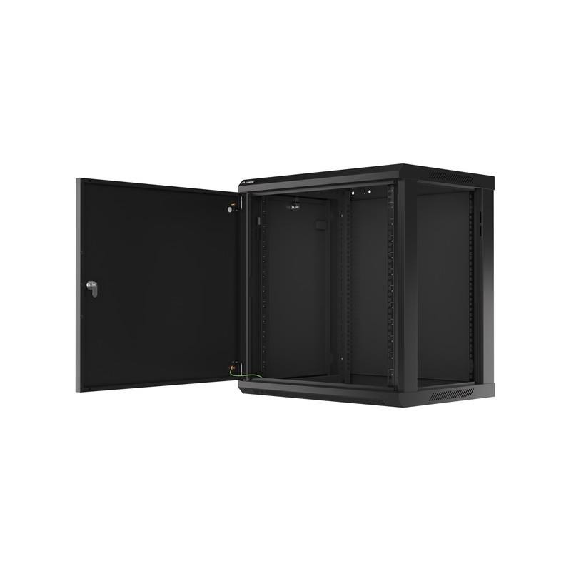 Szafa instalacyjna Rack wisząca 19" 12U 600x450 czarna drzwi… | PartsPC.pl