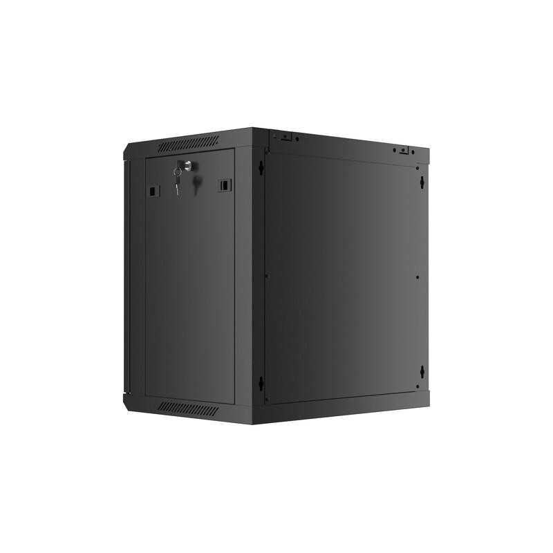 Szafa instalacyjna Rack wisząca 19" 12U 600x450 czarna drzwi… | PartsPC.pl