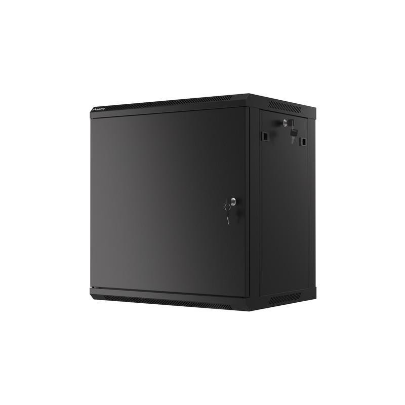 Szafa instalacyjna Rack wisząca 19" 12U 600x450 czarna drzwi… | PartsPC.pl