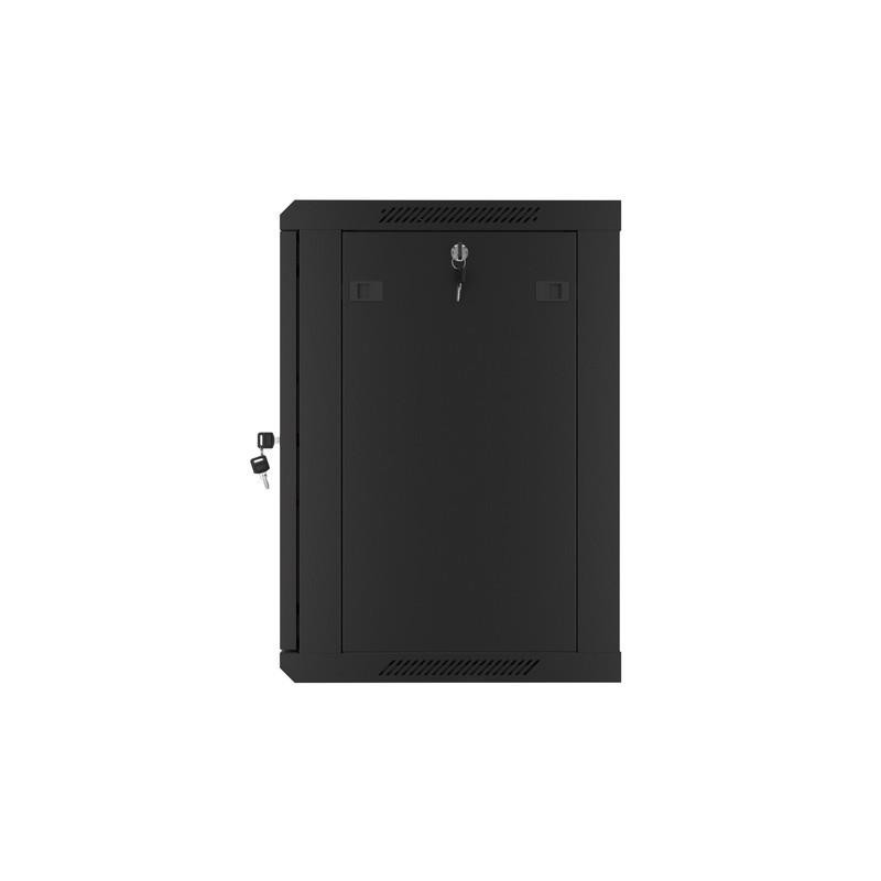 Szafa instalacyjna Rack wisząca 19" 12U 600x450 czarna drzwi… | PartsPC.pl