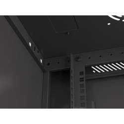 Szafa instalacyjna Rack wisząca 19" 12U 600x450 czarna drzwi… | PartsPC.pl