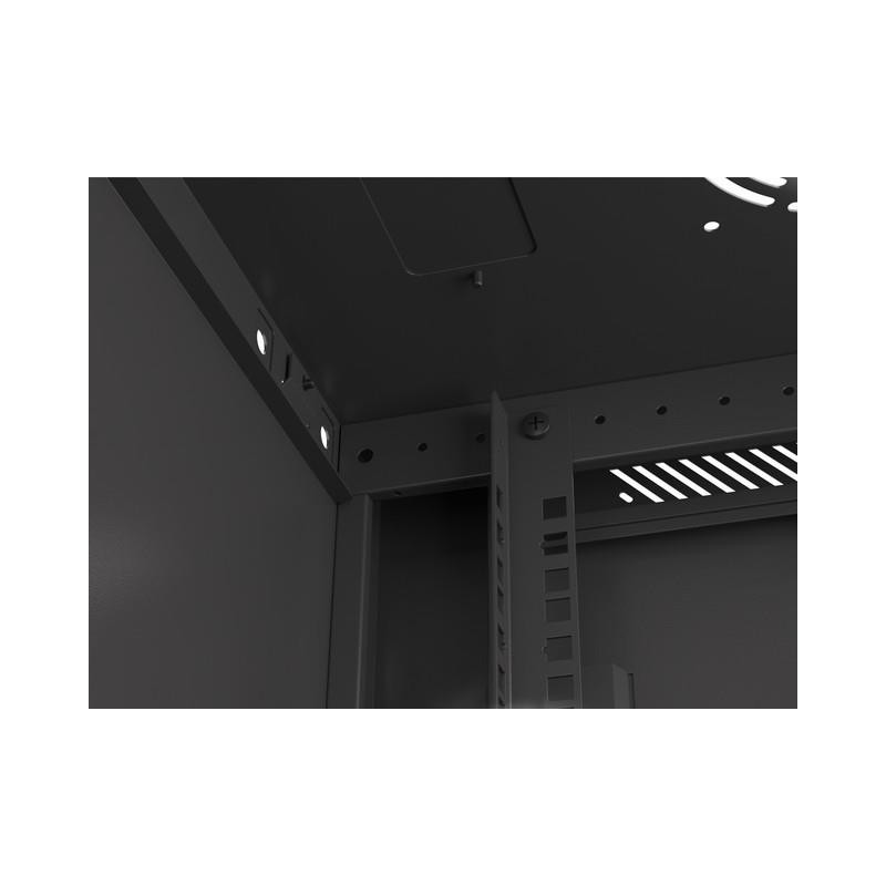 Szafa instalacyjna Rack wisząca 19" 12U 600x450 czarna drzwi… | PartsPC.pl