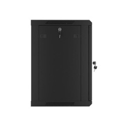 Szafa instalacyjna Rack wisząca 19" 12U 600x450 czarna drzwi… | PartsPC.pl
