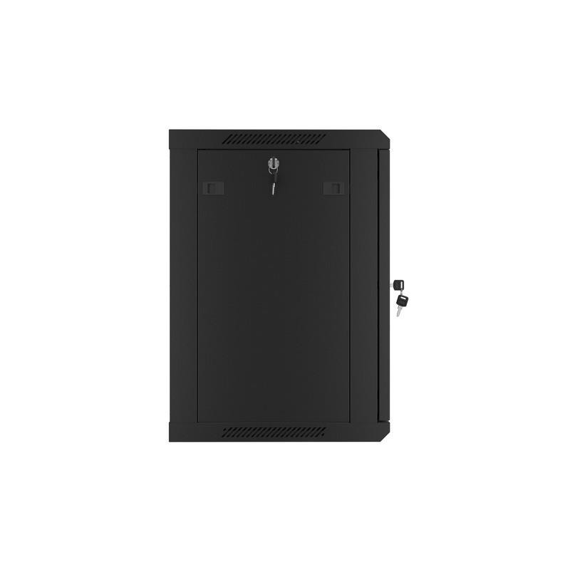 Szafa instalacyjna Rack wisząca 19" 12U 600x450 czarna drzwi… | PartsPC.pl