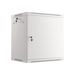 Szafa instalacyjna Rack wisząca 19" 12U 600x450 szara drzwi metalowe