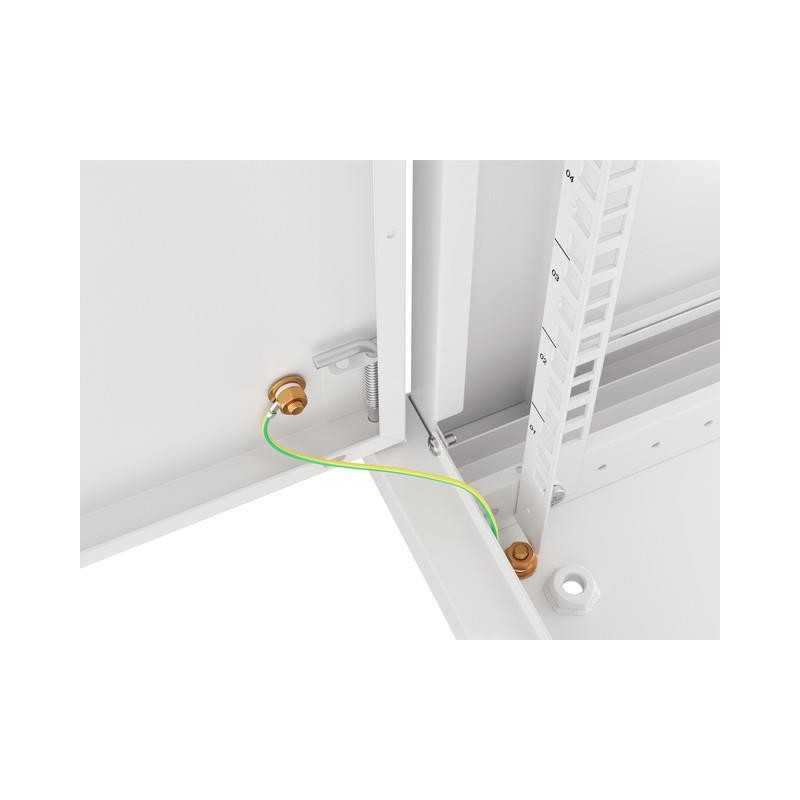 Szafa instalacyjna Rack wisząca 19" 12U 600x450 szara drzwi metalowe
