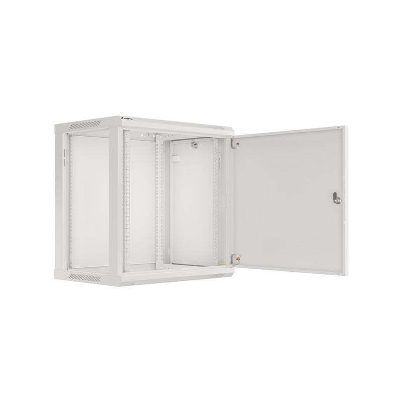 Szafa instalacyjna Rack wisząca 19" 12U 600x450 szara drzwi metalowe