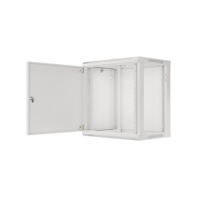 Szafa instalacyjna Rack wisząca 19" 12U 600x450 szara drzwi metalowe