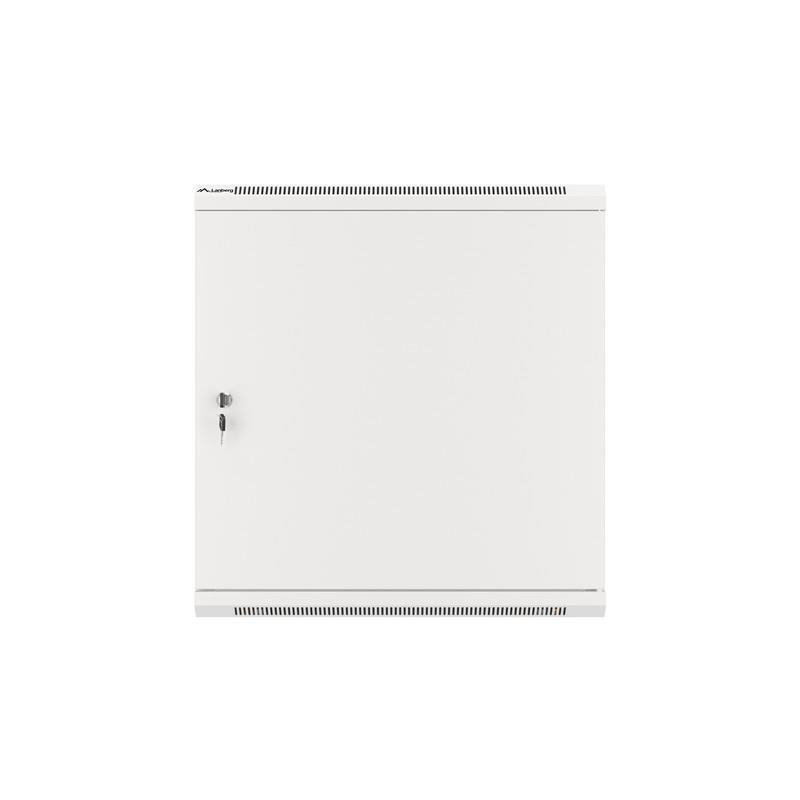 Szafa instalacyjna Rack wisząca 19" 12U 600x450 szara drzwi metalowe
