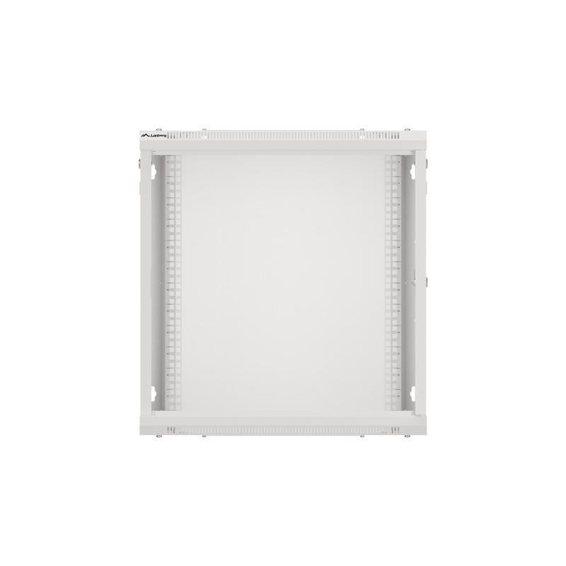 Szafa instalacyjna Rack wisząca 19" 12U 600x450 szara drzwi metalowe