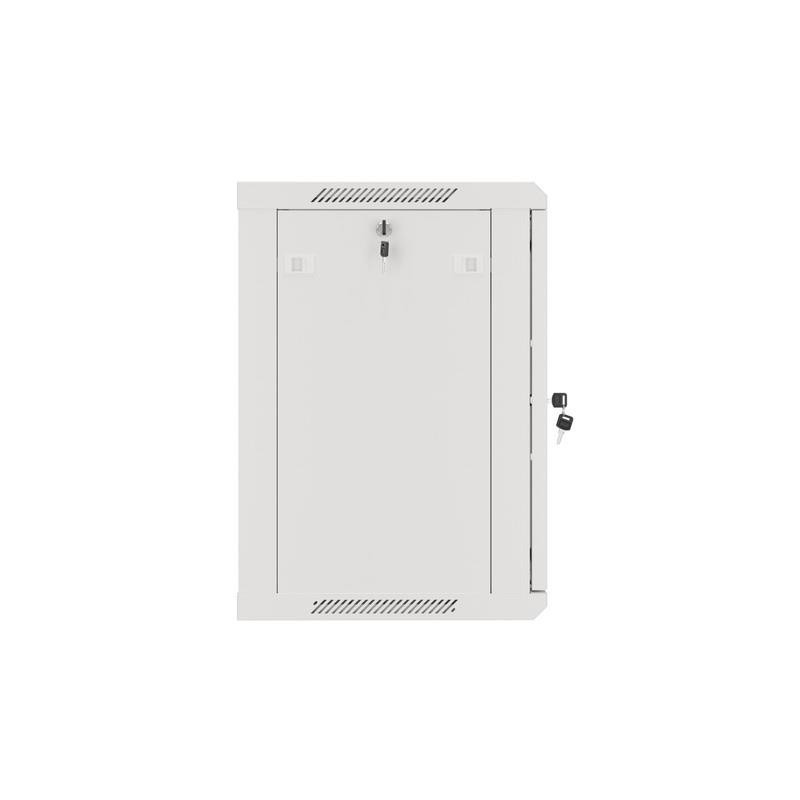Szafa instalacyjna Rack wisząca 19" 12U 600x450 szara drzwi metalowe