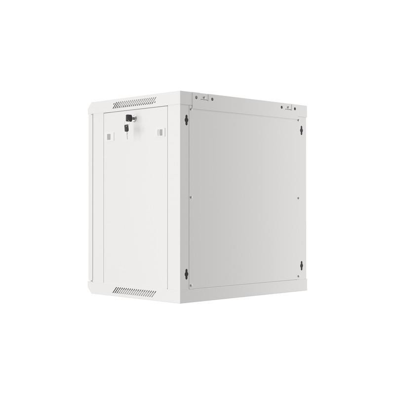 Szafa instalacyjna Rack wisząca 19" 12U 600x450 szara drzwi metalowe
