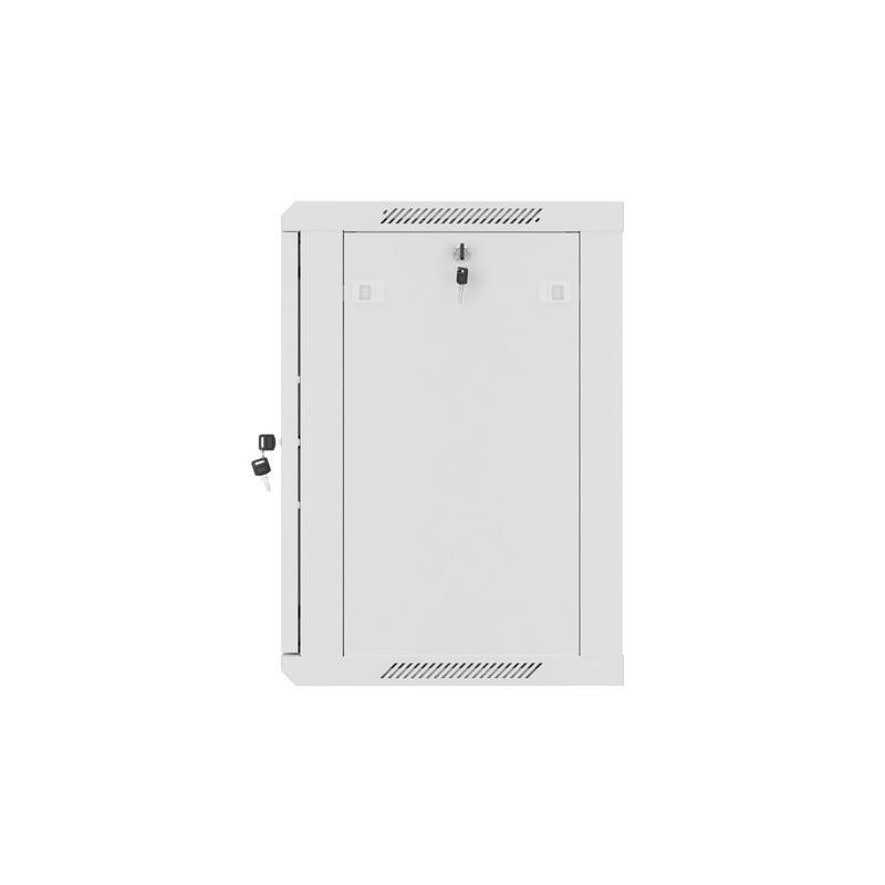 Szafa instalacyjna Rack wisząca 19" 12U 600x450 szara drzwi metalowe