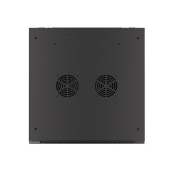 Szafa instalacyjna Rack wisząca 19" 12U 600x600 czarna drzwi metalowe