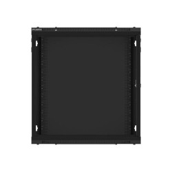 Szafa instalacyjna Rack wisząca 19" 12U 600x600 czarna drzwi metalowe