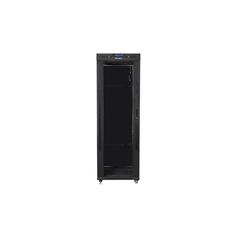 Szafa instalacyjna Rack stojąca 19" 37U 800x1000 czarna drzw… | PartsPC.pl