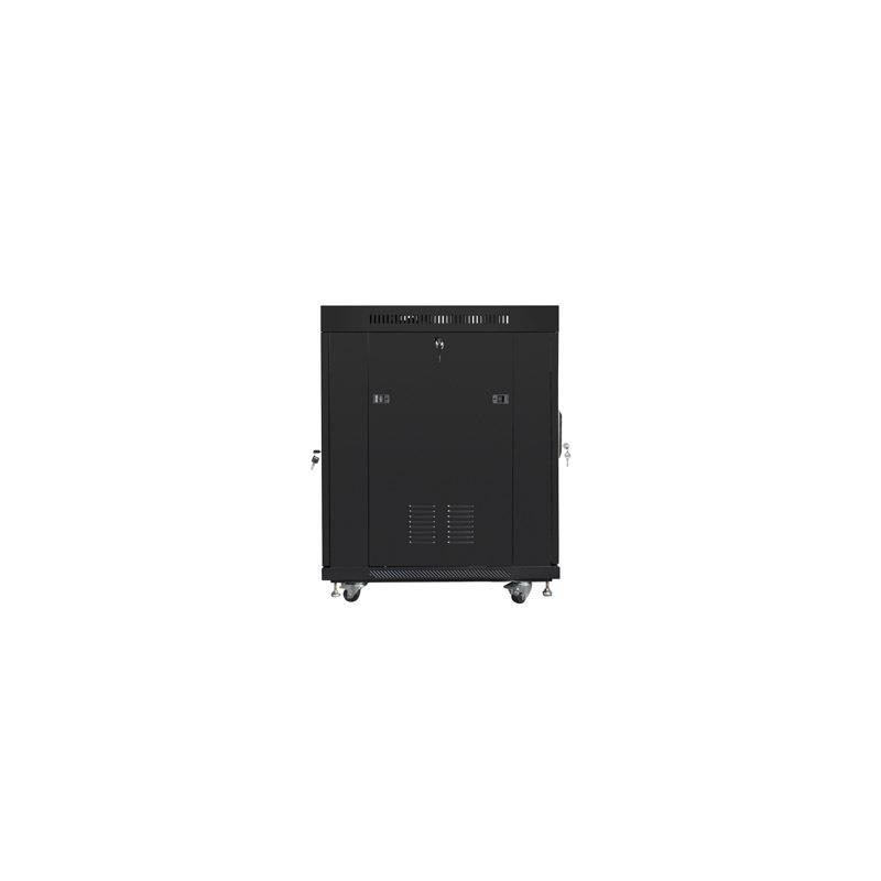 Szafa instalacyjna Rack stojąca 19" 15U 800x1000 Drzwi Perforowane czarna
