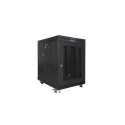 Szafa instalacyjna Rack stojąca 19" 15U 800x1000 Drzwi Perforowane czarna