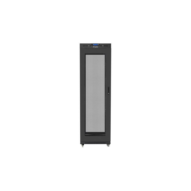 Szafa instalacyjna Rack stojąca 19" 42U 600x1000 czarna drzw… | PartsPC.pl