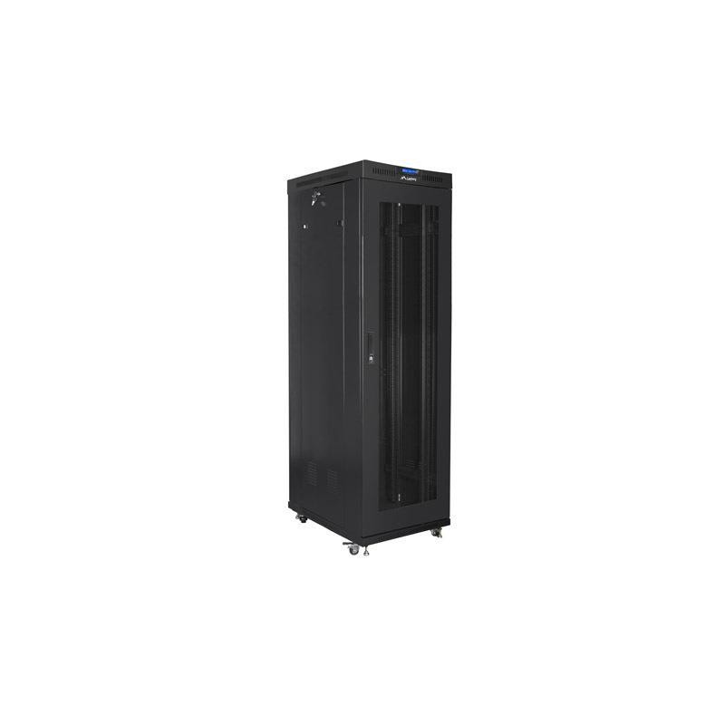 Szafa instalacyjna Rack stojąca 19" 42U 600x1000 czarna drzw… | PartsPC.pl