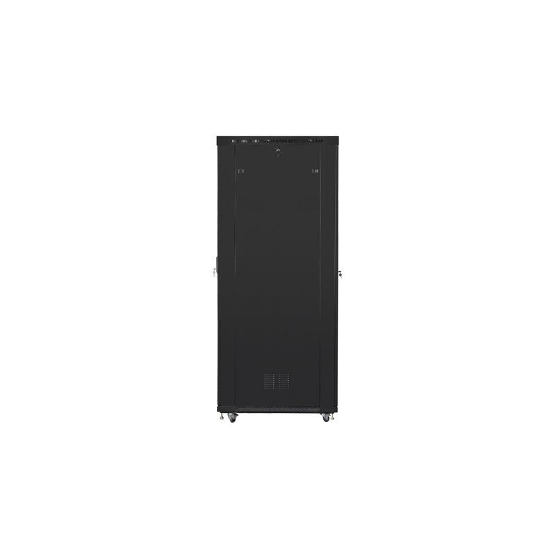 Szafa instalacyjna Rack stojąca 19" 47U 800x1200 czarna drzwi szklane LCD