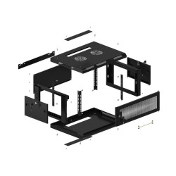 Szafa instalacyjna Lanberg rack wisząca 19" 4U 600x450 drzwi… | PartsPC.pl