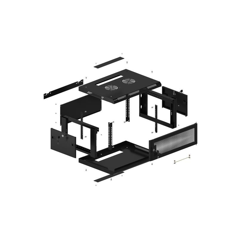 Szafa instalacyjna Lanberg rack wisząca 19" 4U 600x450 drzwi… | PartsPC.pl