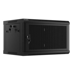 Szafa instalacyjna Lanberg rack wisząca 19" 6U 600x450 drzwi perforowane