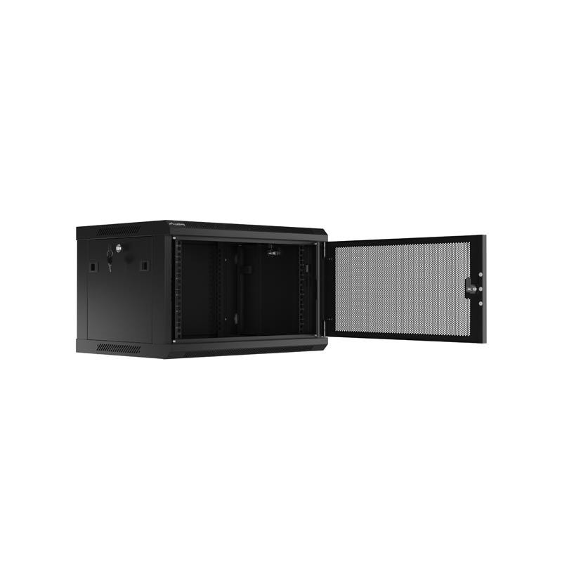 Szafa instalacyjna Lanberg rack wisząca 19" 6U 600x450 drzwi perforowane