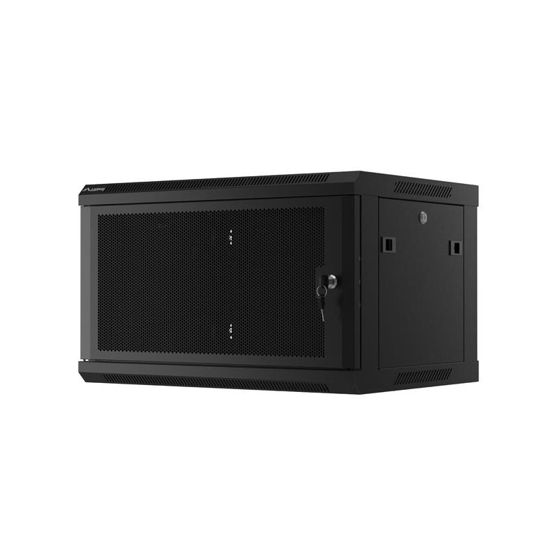 Szafa instalacyjna Lanberg rack wisząca 19" 6U 600x450 drzwi perforowane