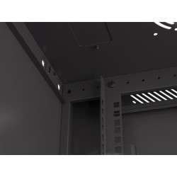 Szafa instalacyjna Lanberg rack wisząca 19" 6U 600x450 drzwi perforowane