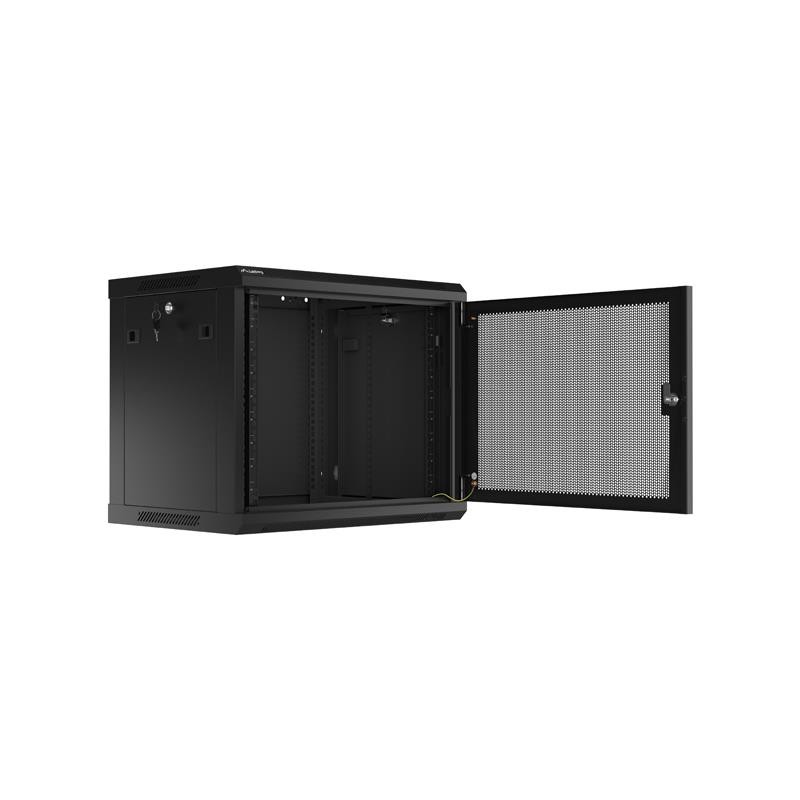 Szafa instalacyjna Lanberg rack wisząca 19" 9U 600x450 drzwi perforowane