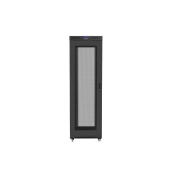 Szafa instalacyjna Rack stojąca 19" 42U 800x1200 czarna drzwi perforowane