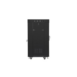 Szafa instalacyjna Rack stojąca 19" 22U 600x600 czarna drzwi… | PartsPC.pl