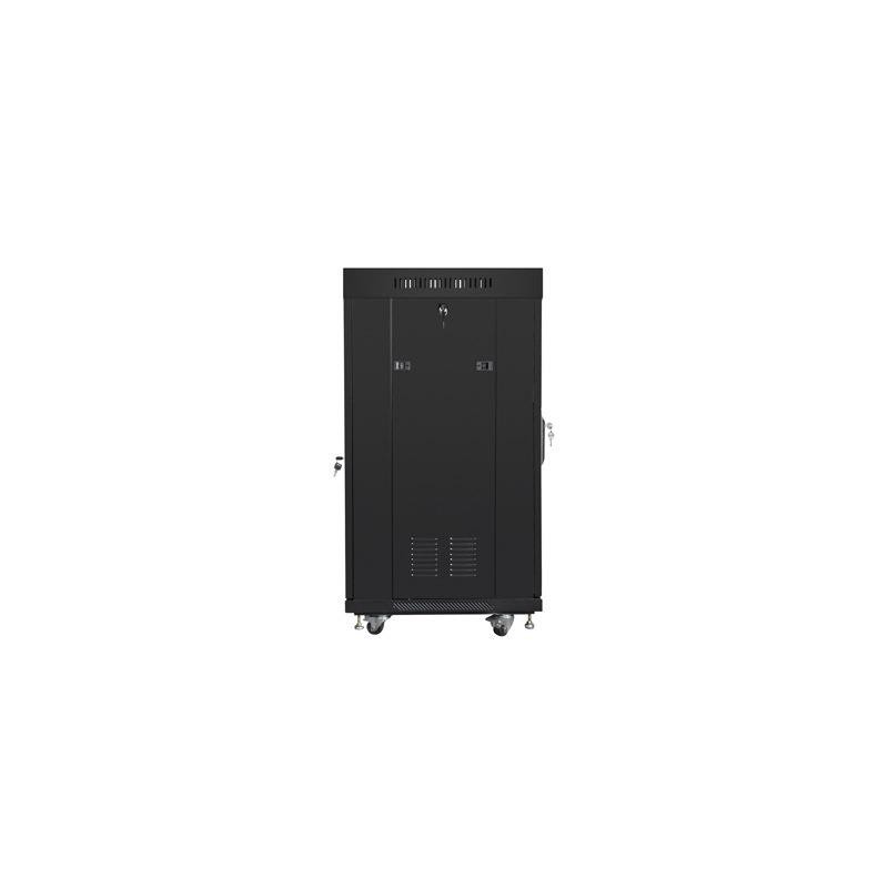 Szafa instalacyjna Rack stojąca 19" 22U 600x600 czarna drzwi… | PartsPC.pl